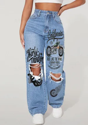 Classic  Casual Denim Pants Jeans for Effortless Everyday Style