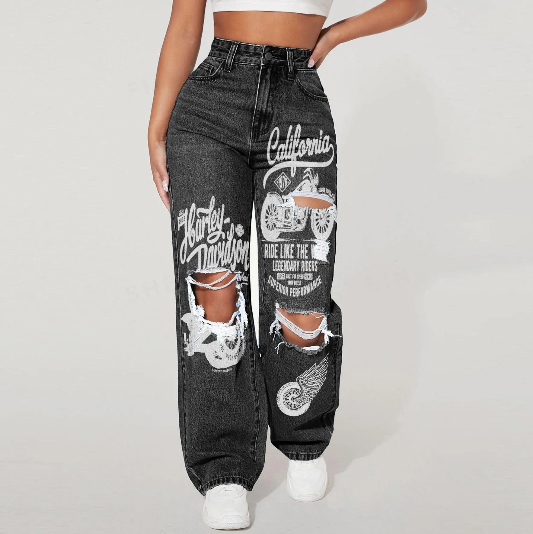 Classic  Casual Denim Pants Jeans for Effortless Everyday Style