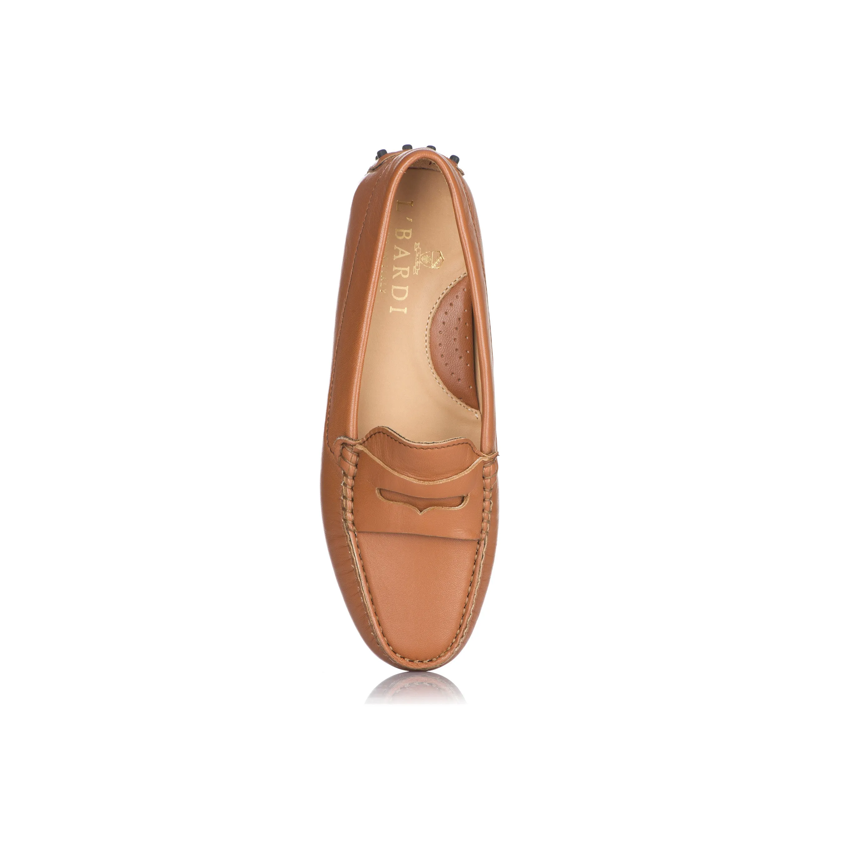 Cognac Calf Leather Penny Loafer