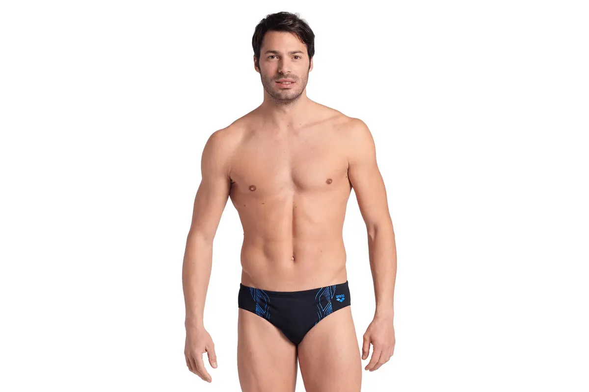 COSTUME ARENA UOMO SLIP NUOTO PISCINA BRIEF NERO BLU