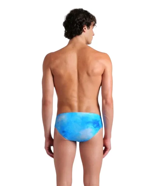COSTUME ARENA UOMO SLIP NUOTO PISCINA TIE DYE AZZURRO LIMITED EDITION