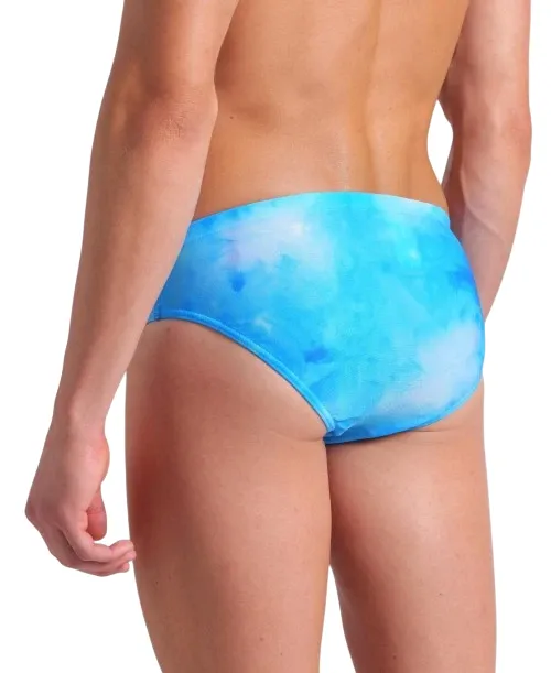 COSTUME ARENA UOMO SLIP NUOTO PISCINA TIE DYE AZZURRO LIMITED EDITION