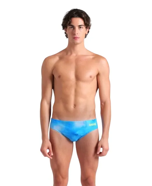 COSTUME ARENA UOMO SLIP NUOTO PISCINA TIE DYE AZZURRO LIMITED EDITION