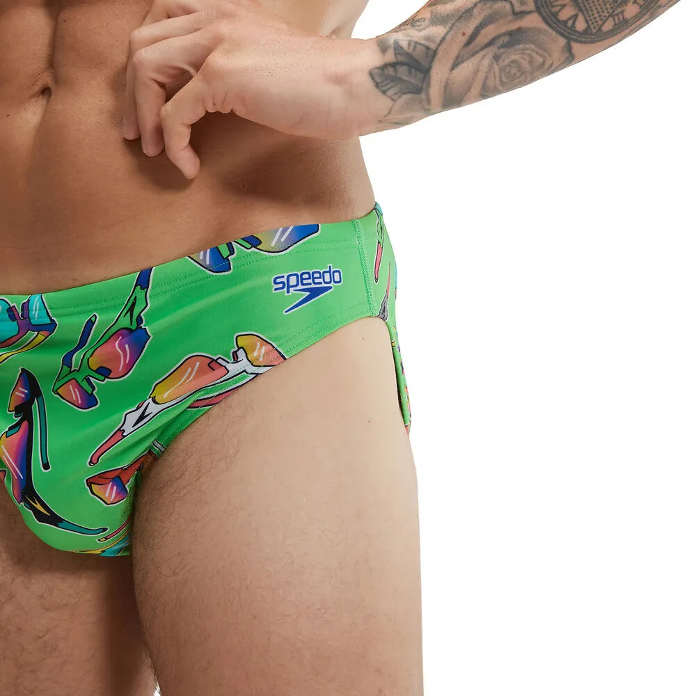 COSTUME SPEEDO UOMO SLIP NUOTO PISCINA ESCAPE BRIEFS SPEED DEALERS VERDE