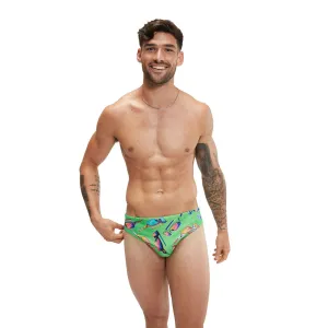 COSTUME SPEEDO UOMO SLIP NUOTO PISCINA ESCAPE BRIEFS SPEED DEALERS VERDE