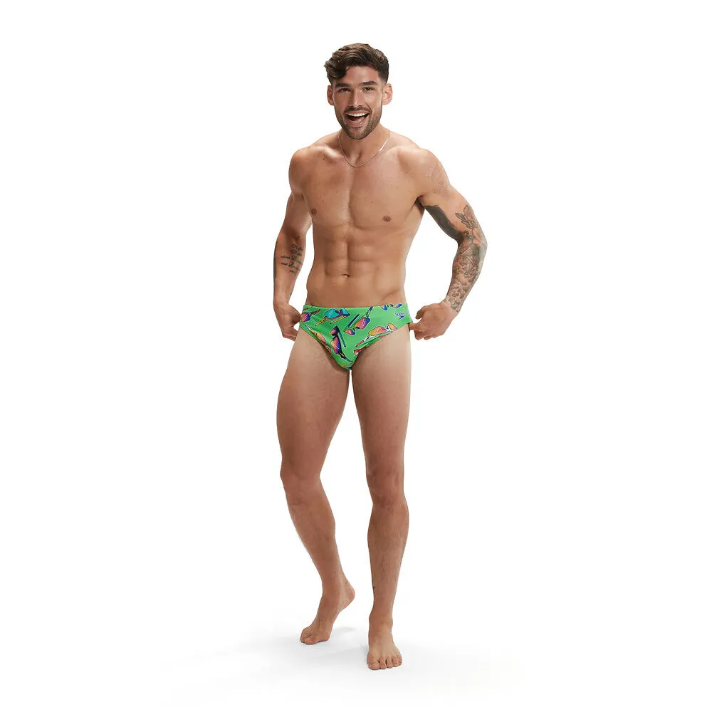 COSTUME SPEEDO UOMO SLIP NUOTO PISCINA ESCAPE BRIEFS SPEED DEALERS VERDE