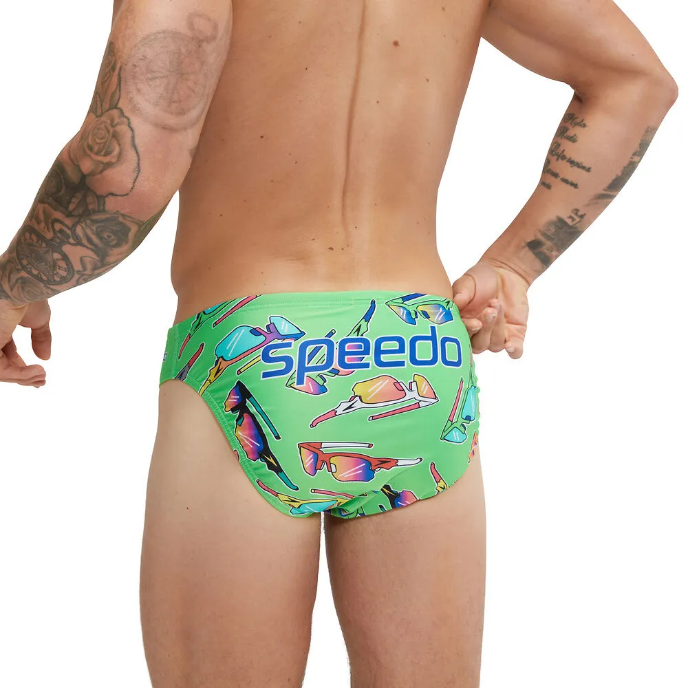COSTUME SPEEDO UOMO SLIP NUOTO PISCINA ESCAPE BRIEFS SPEED DEALERS VERDE
