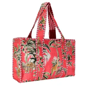 Cotton Block Print Tote Bag- Small & Large