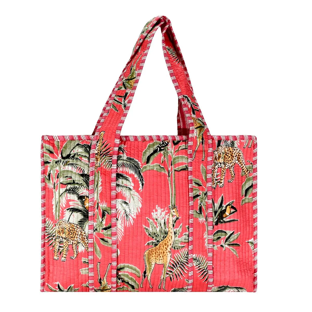 Cotton Block Print Tote Bag- Small & Large