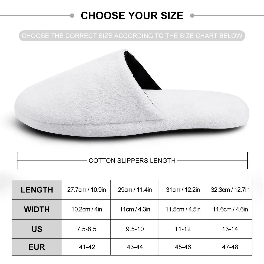 Custom Christmas Cotton Slippers Personalized Photo Gift Bag Pattern House Shoes