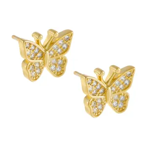 CZ Butterfly Stud Earring