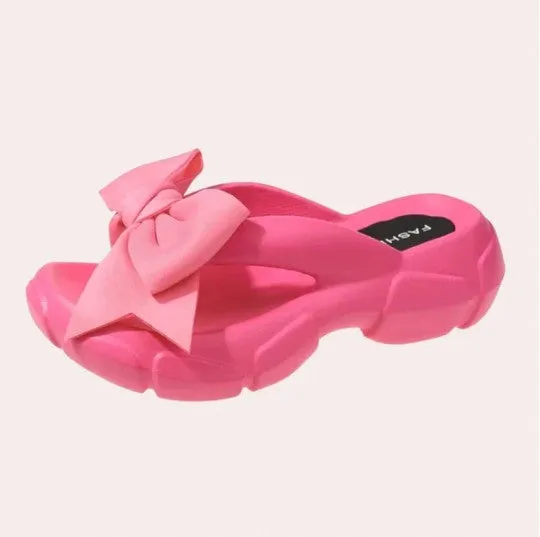 Damonie - elegant women's slippers with bow detail