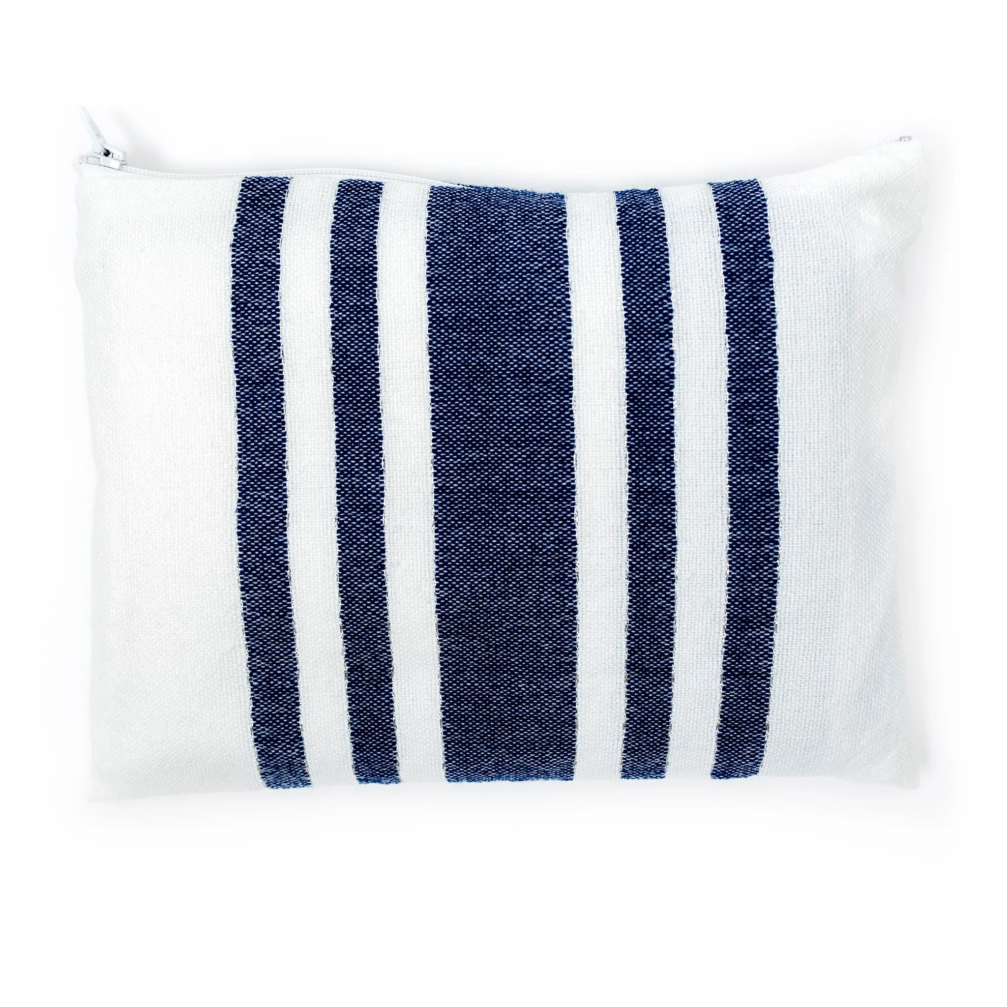 David - Wool Tallit - Wide Blue stripes with Silver