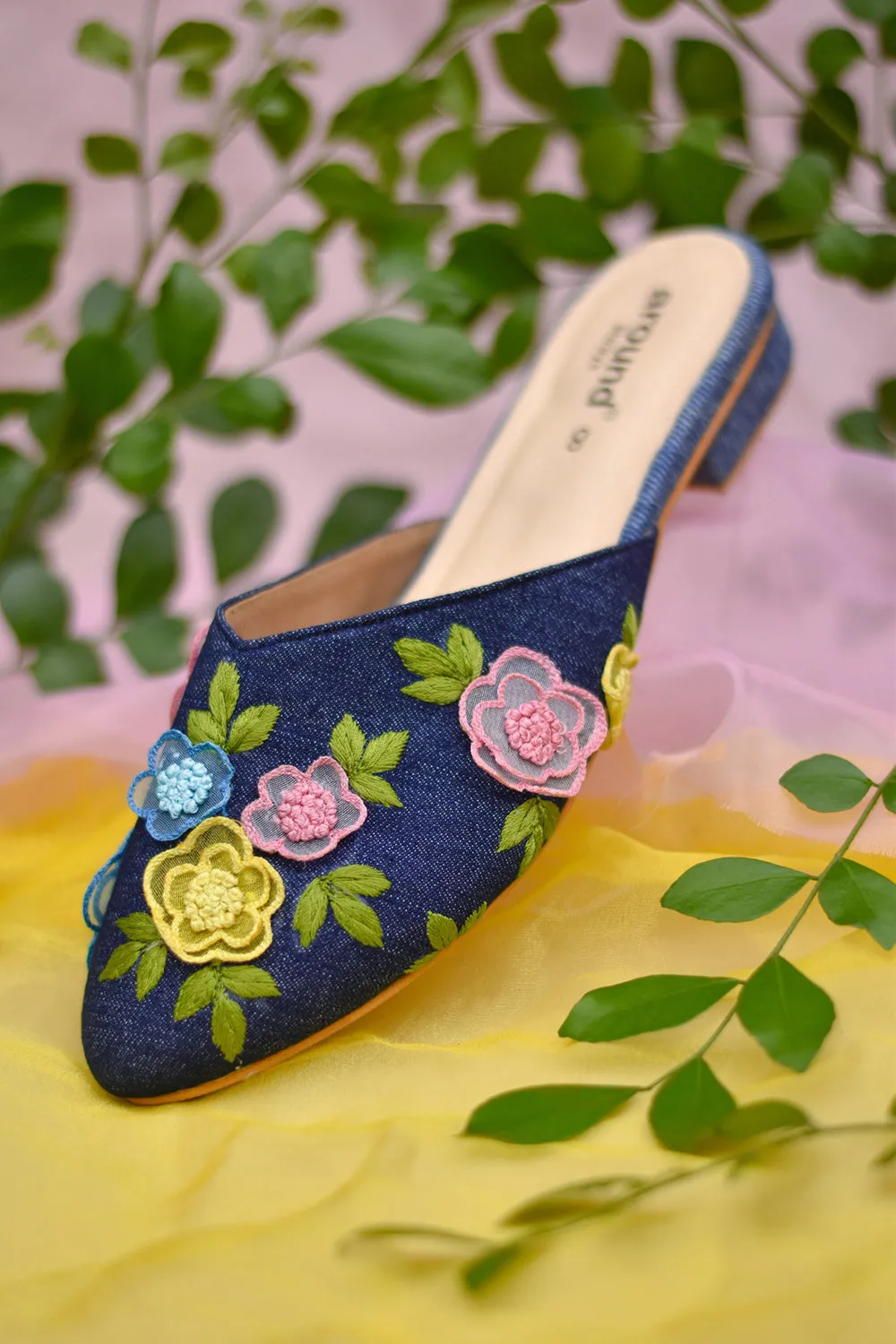 Denim Blue Mules