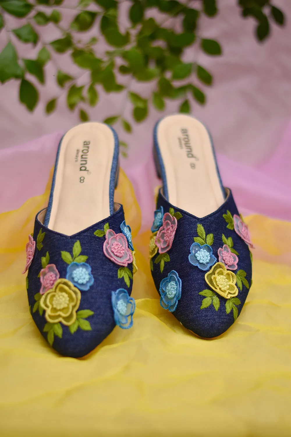 Denim Blue Mules