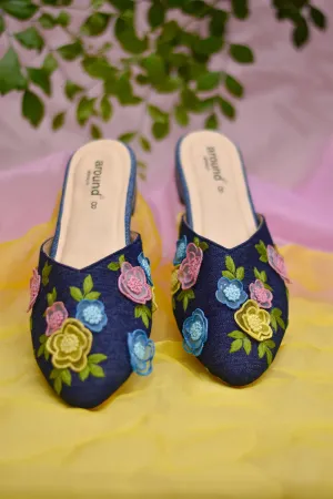 Denim Blue Mules