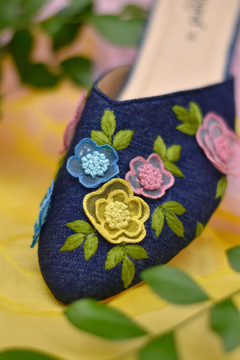 Denim Blue Mules