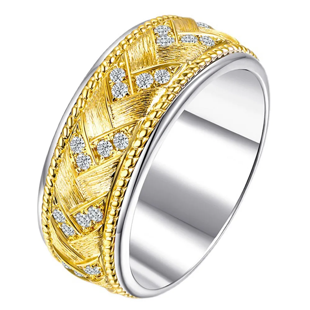 Diamond Woven Braided Spinning Rotatable Band
