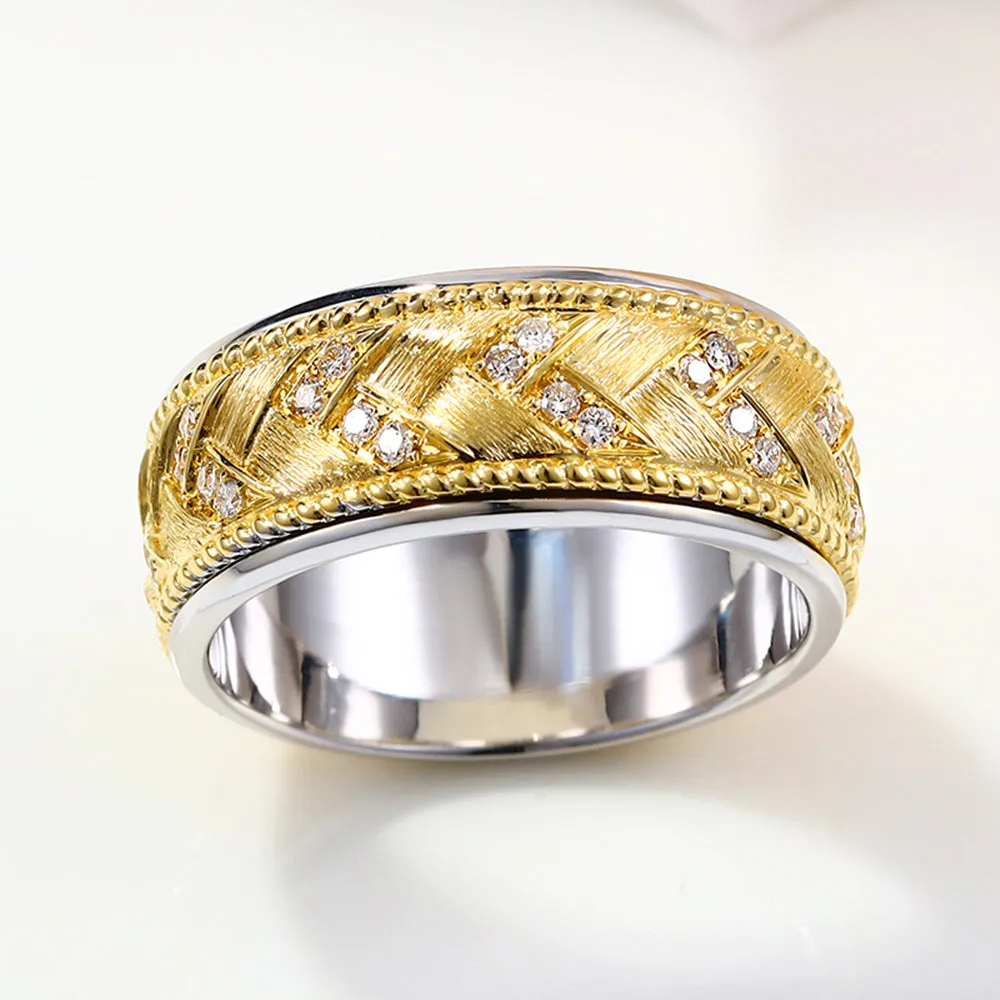 Diamond Woven Braided Spinning Rotatable Band