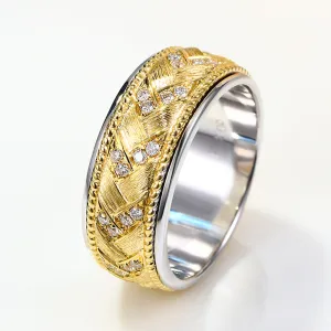 Diamond Woven Braided Spinning Rotatable Band