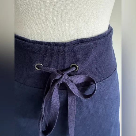 EILEEN Fisher Elegant Linen Navy Skirt