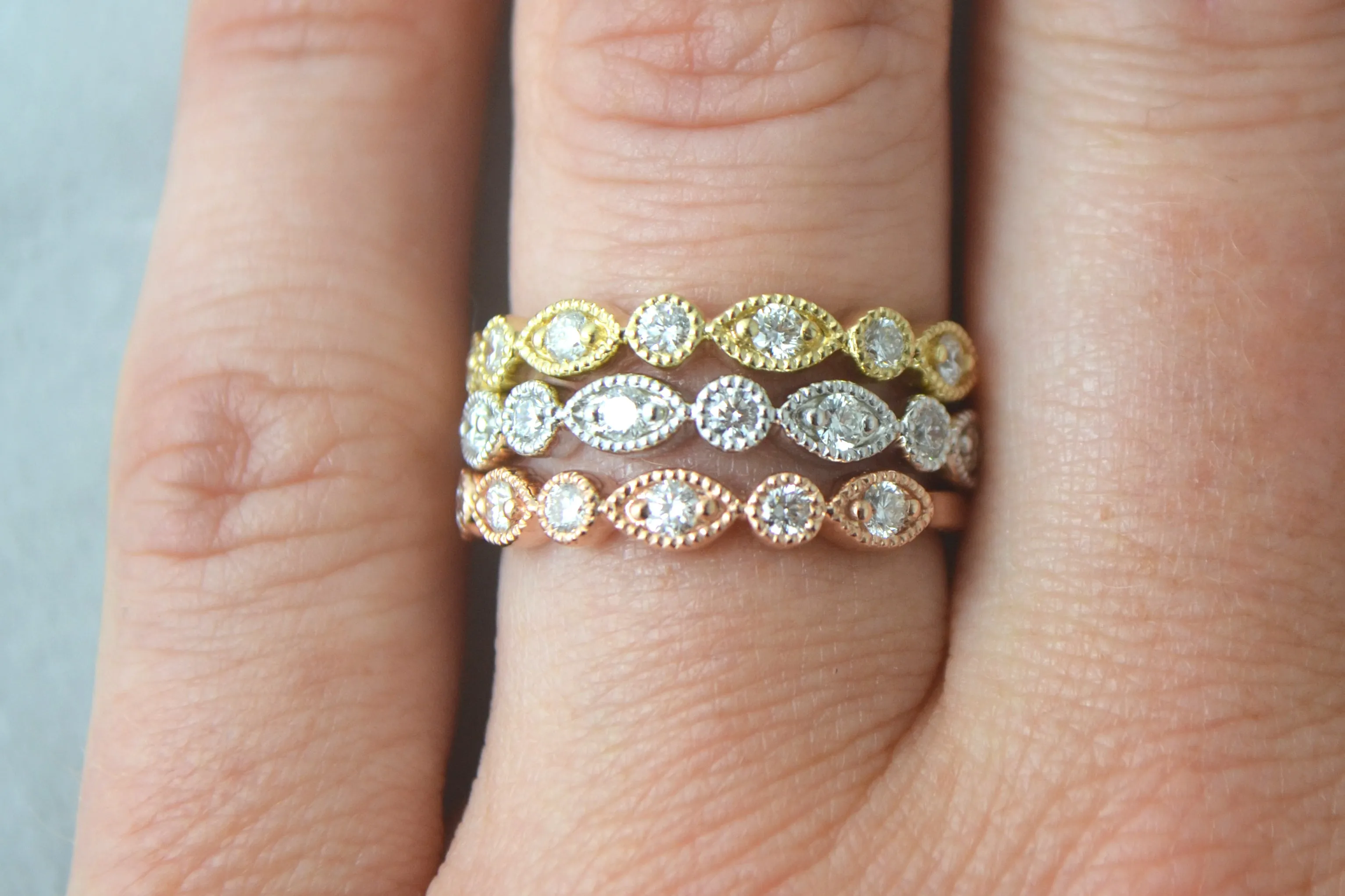 Elegant Diamond Stackables