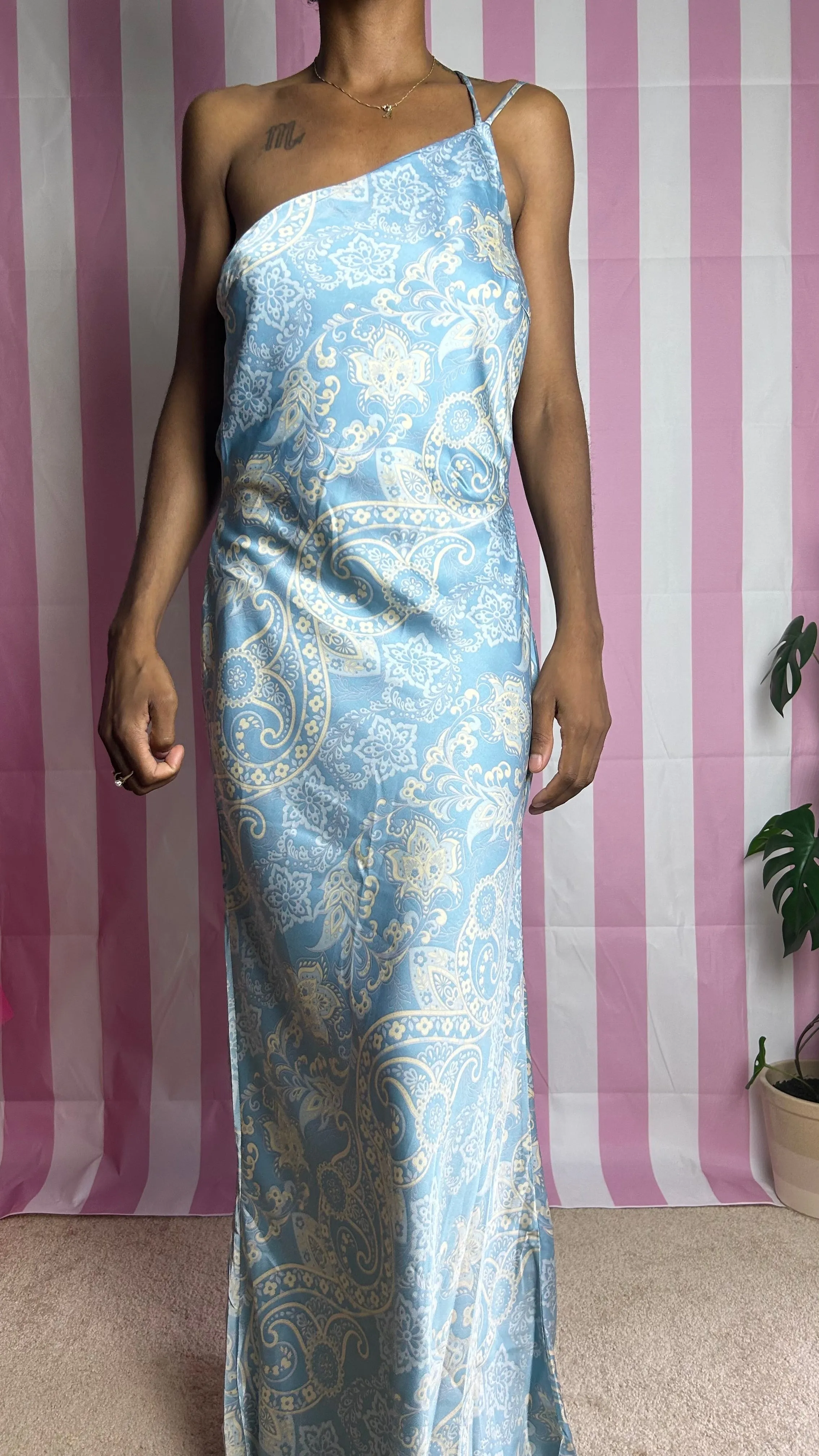 Emory Paisley Satin Slip Dress