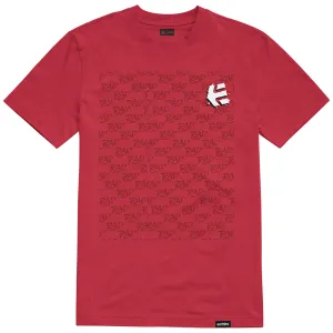 ETNIES RAD MONOGRAM TEE [RED]