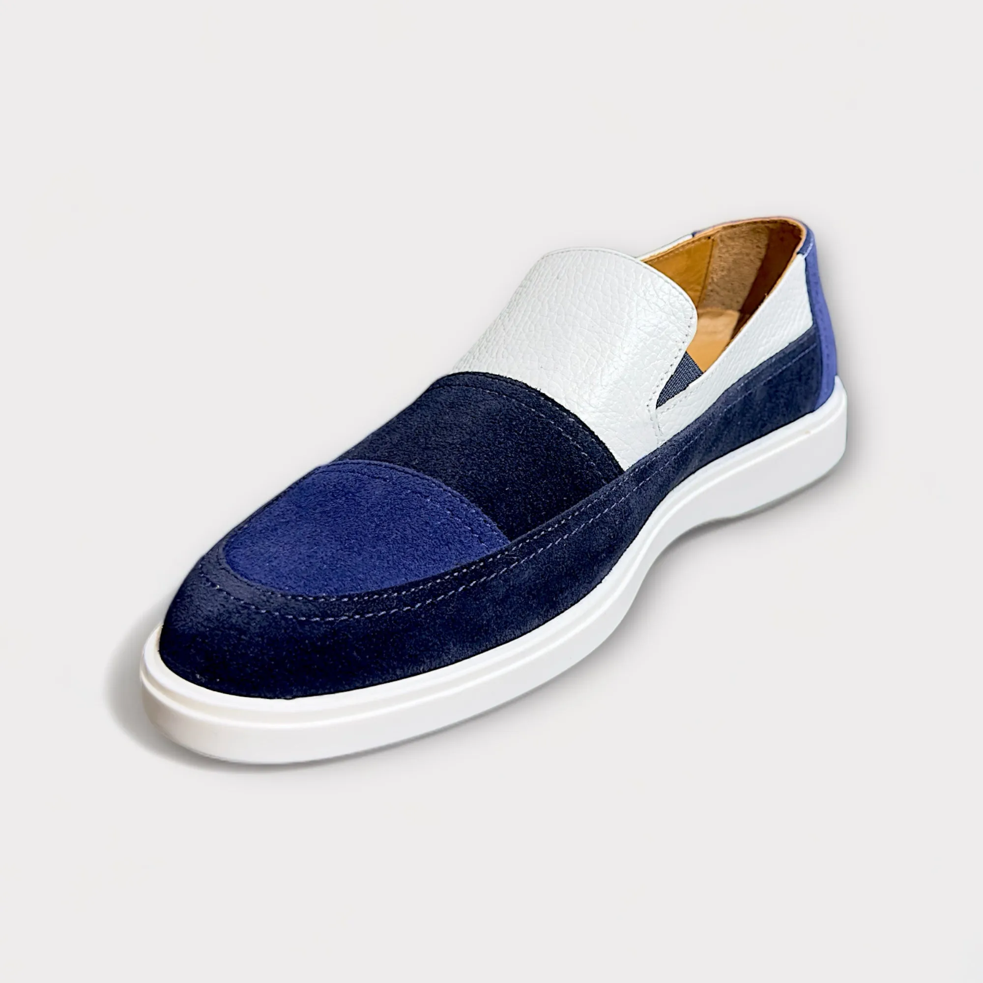 FF 3Tone Loafers Blue Suede