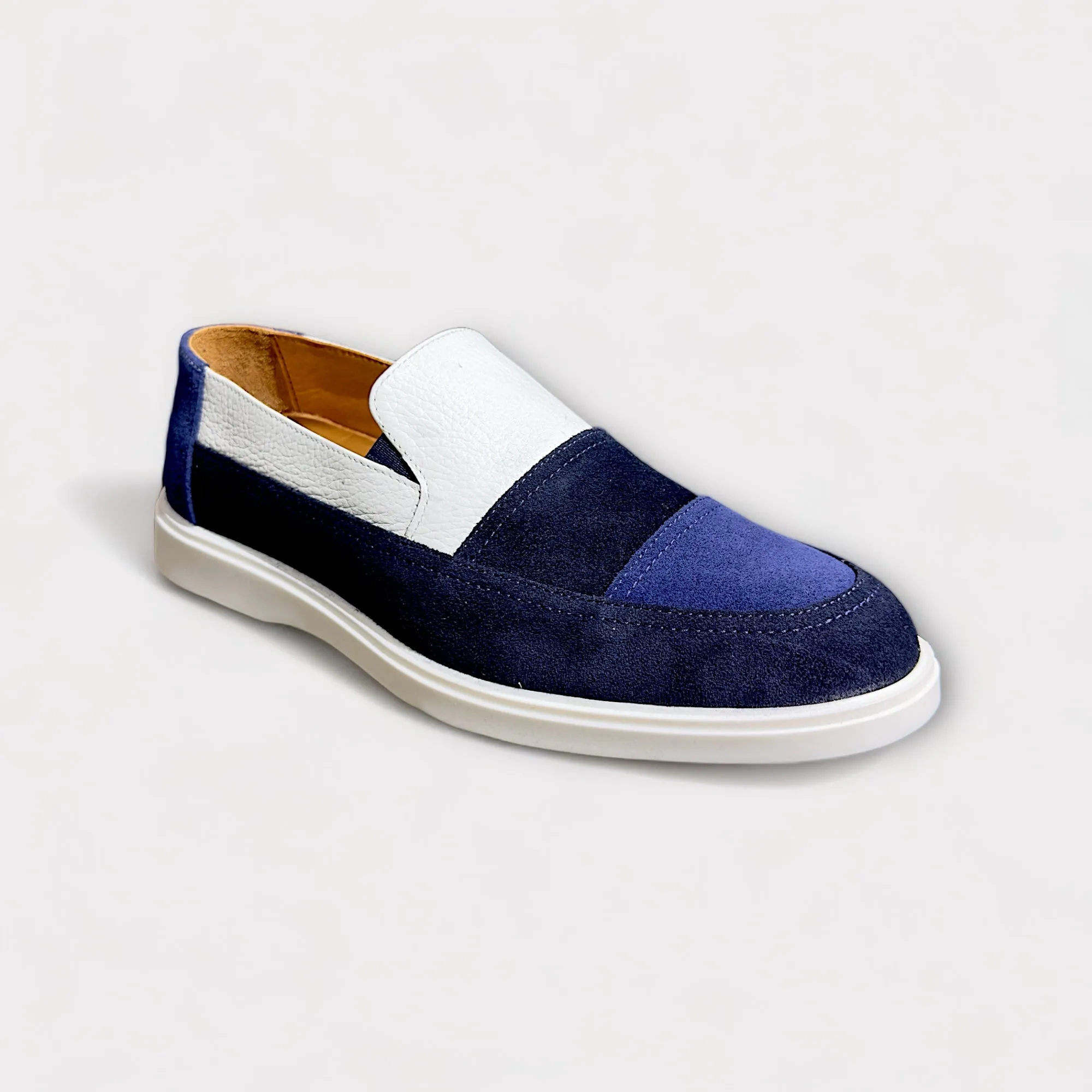 FF 3Tone Loafers Blue Suede