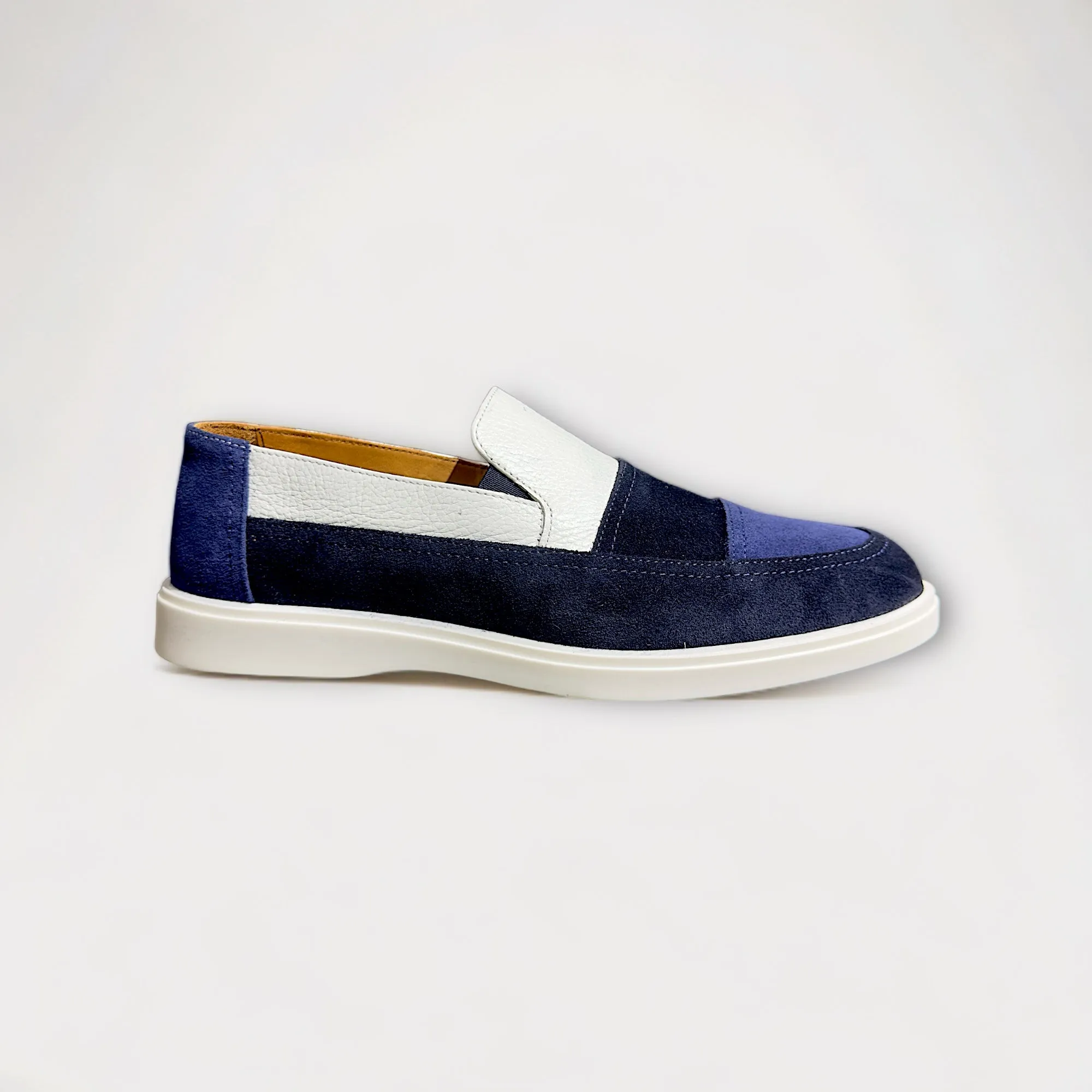 FF 3Tone Loafers Blue Suede