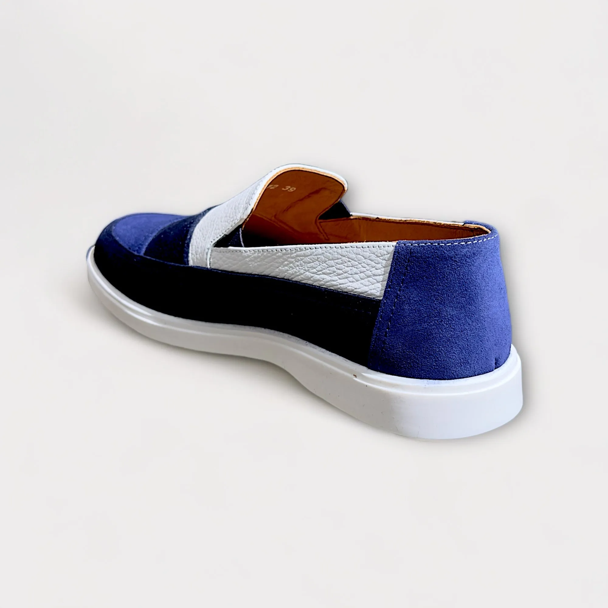 FF 3Tone Loafers Blue Suede
