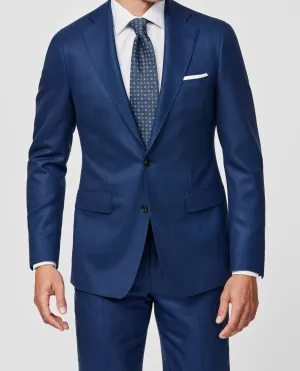 Filarte 365 Collection Two Tone Blue S100 Merino Doppio Ritorto Wool Birdseye
