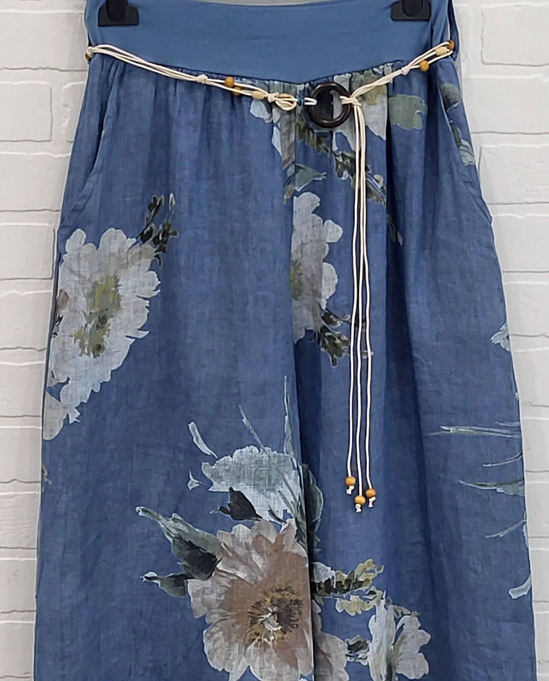 Floral Linen Pants