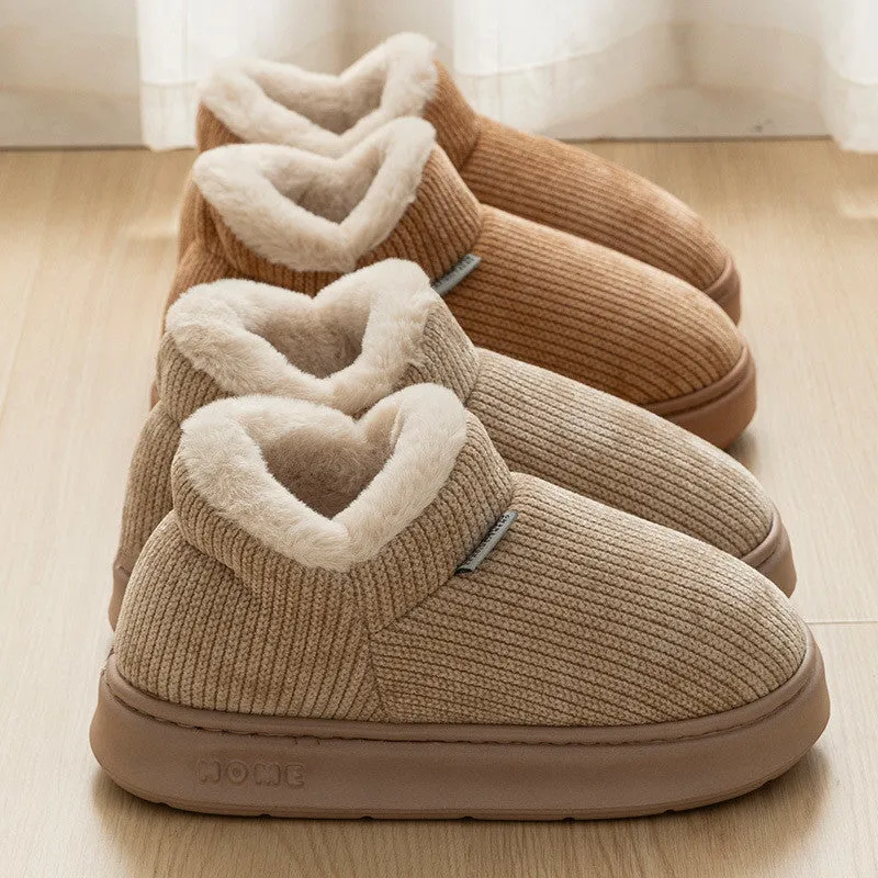 Foamed Rubber Bag Heel Women's Cotton Slippers
