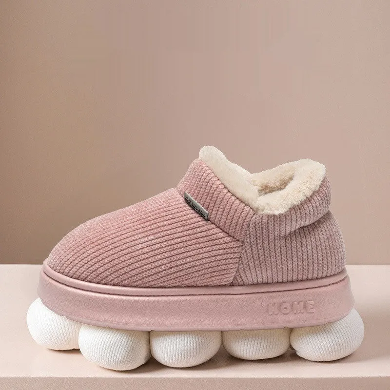 Foamed Rubber Bag Heel Women's Cotton Slippers