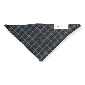 Foulard chic pour chat et petit chien - Carreauté laine bleue