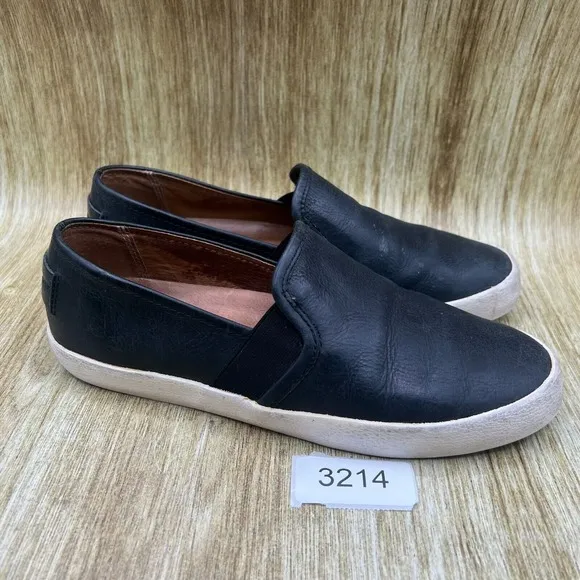 Frye Dylan Women's Size 7 M Black Slip On Leather Casual Shoes Sneakers