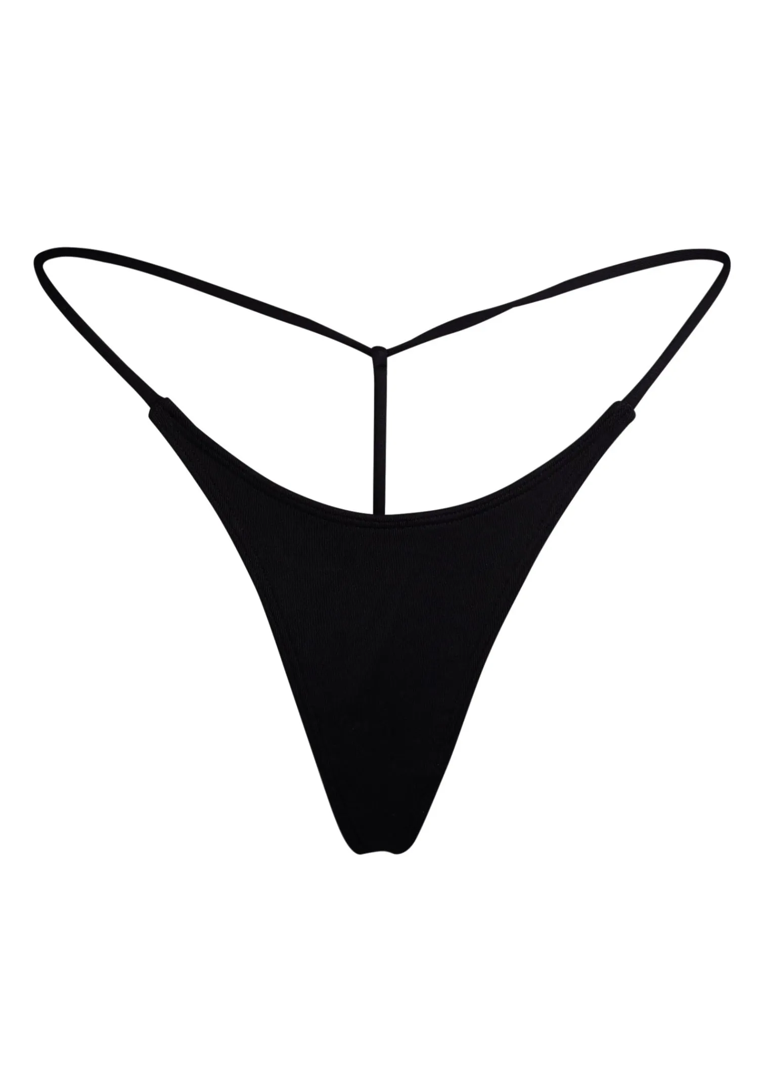 G MONEY THONG Bikini Bottom - Dark Seas Black