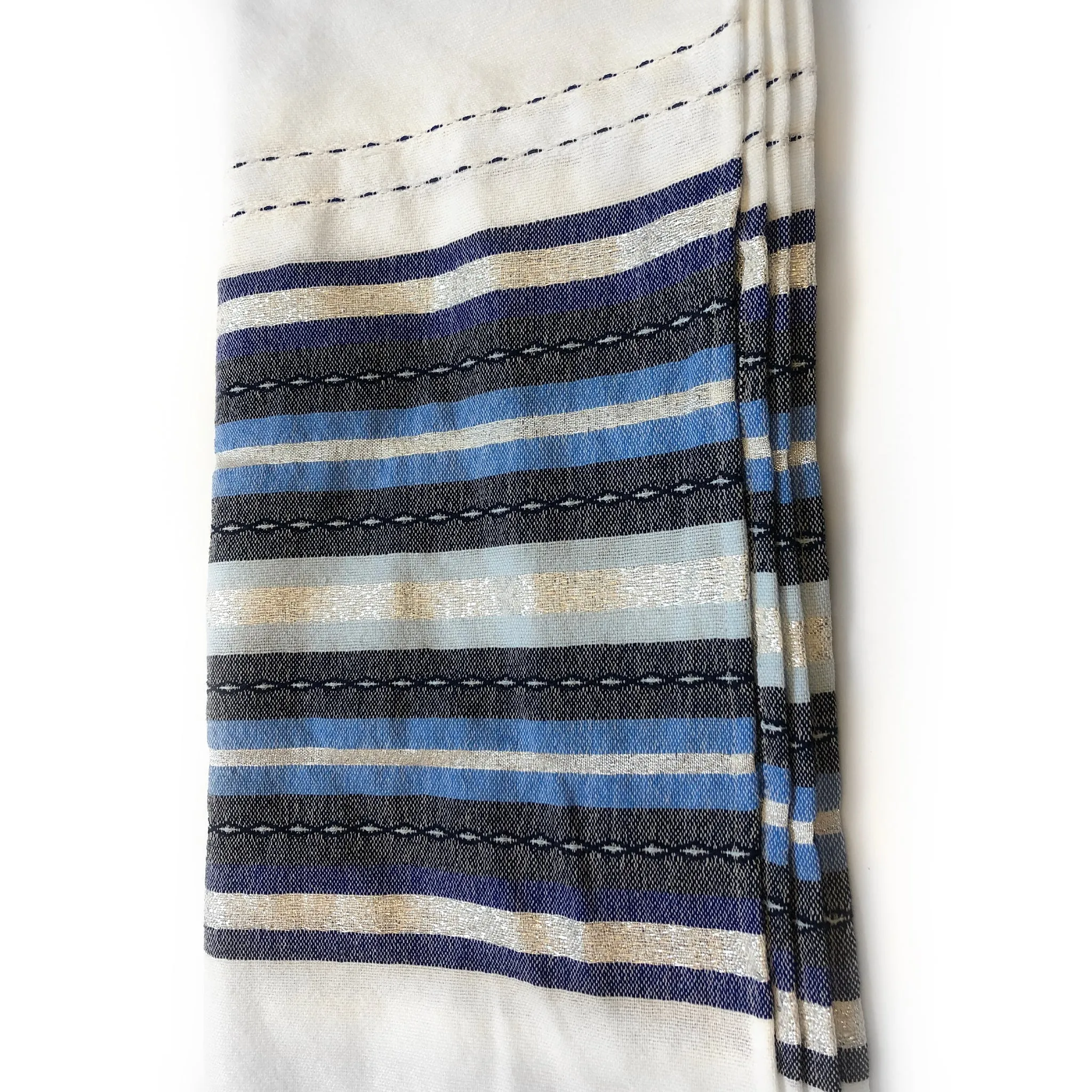 Gabrieli Premium - Wool Tallit - shades of Blue & Silver