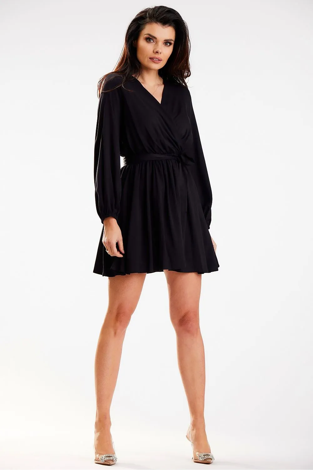Gathered Waist Elegant Mini Dress