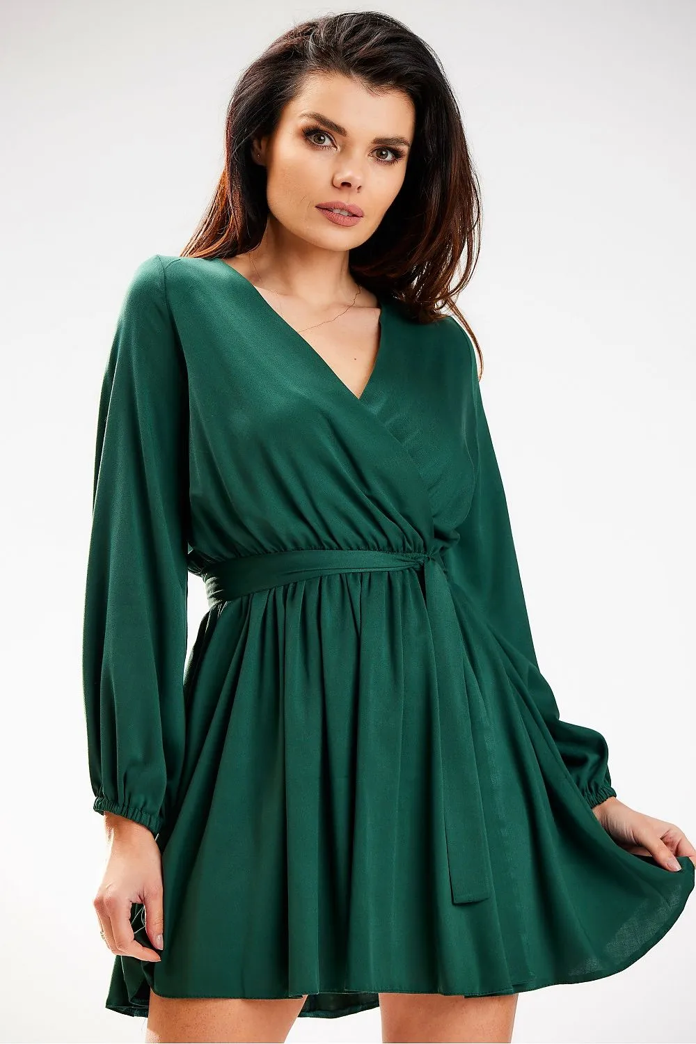 Gathered Waist Elegant Mini Dress