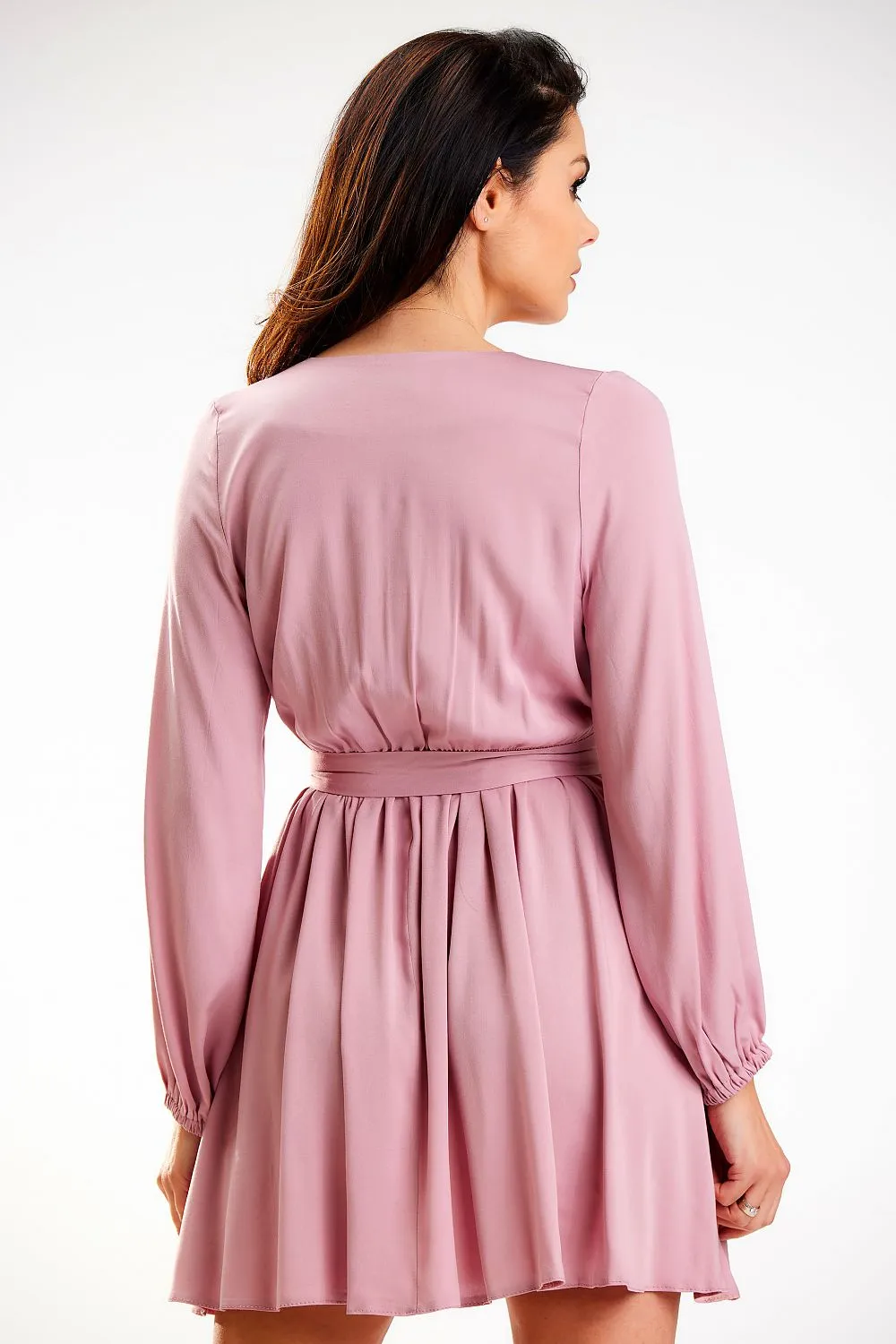 Gathered Waist Elegant Mini Dress