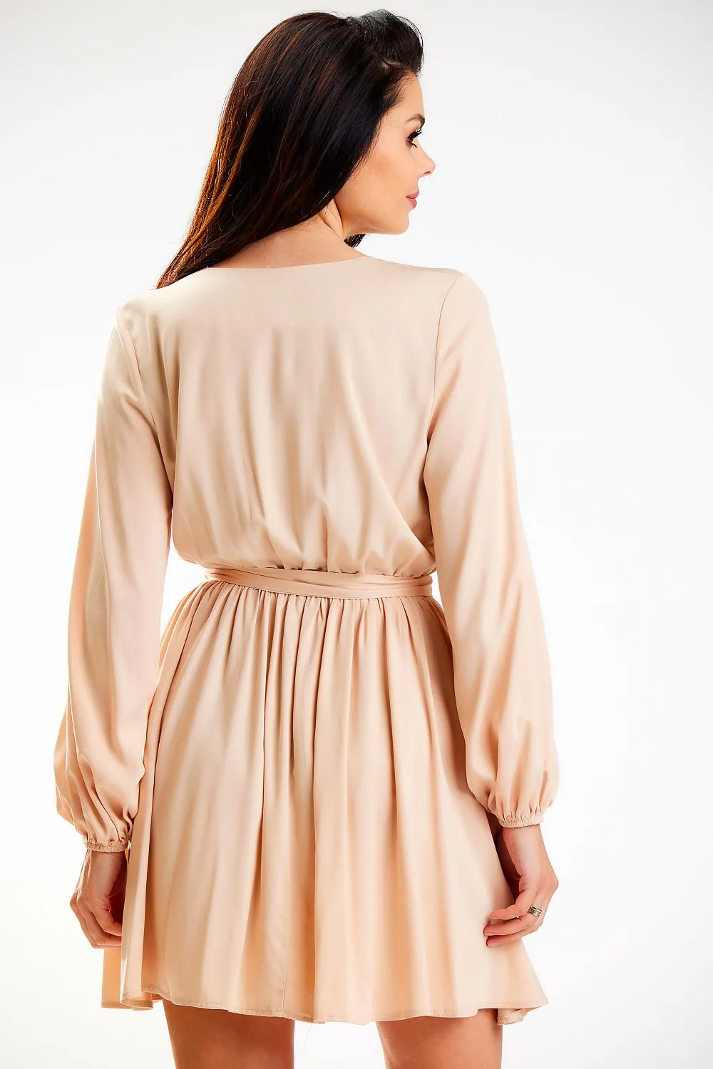Gathered Waist Elegant Mini Dress