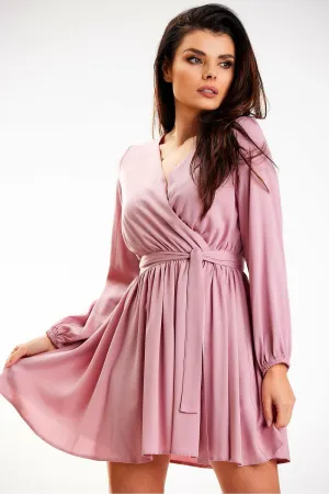Gathered Waist Elegant Mini Dress