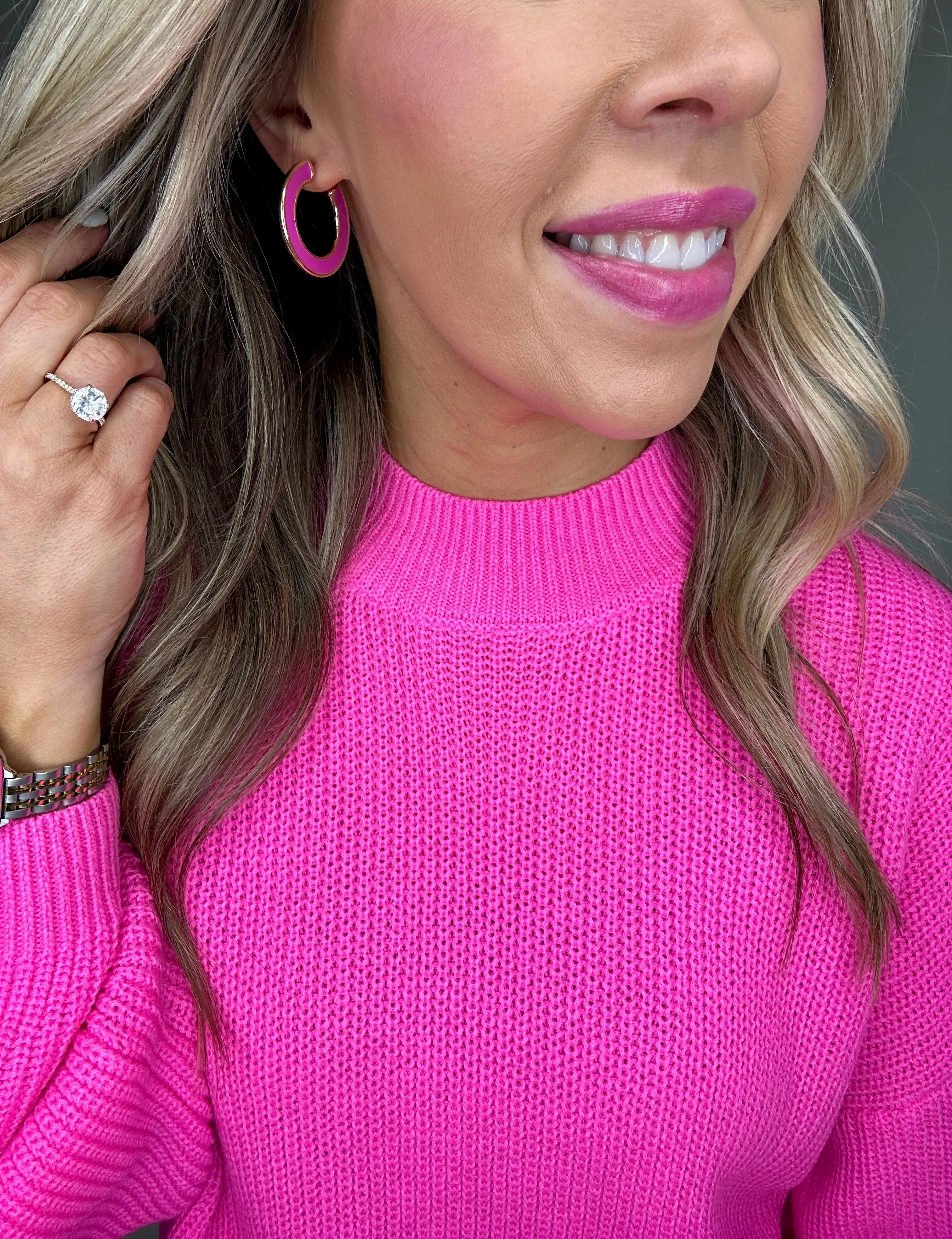 Good Time Hoops - Fuchsia