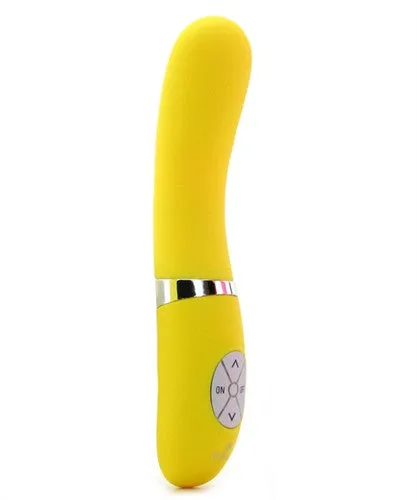 Grace Confetti Silicone Vibrator - Neon Yellow