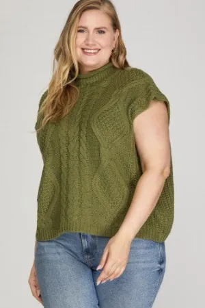 Green Super Soft Woven Sweater Vest