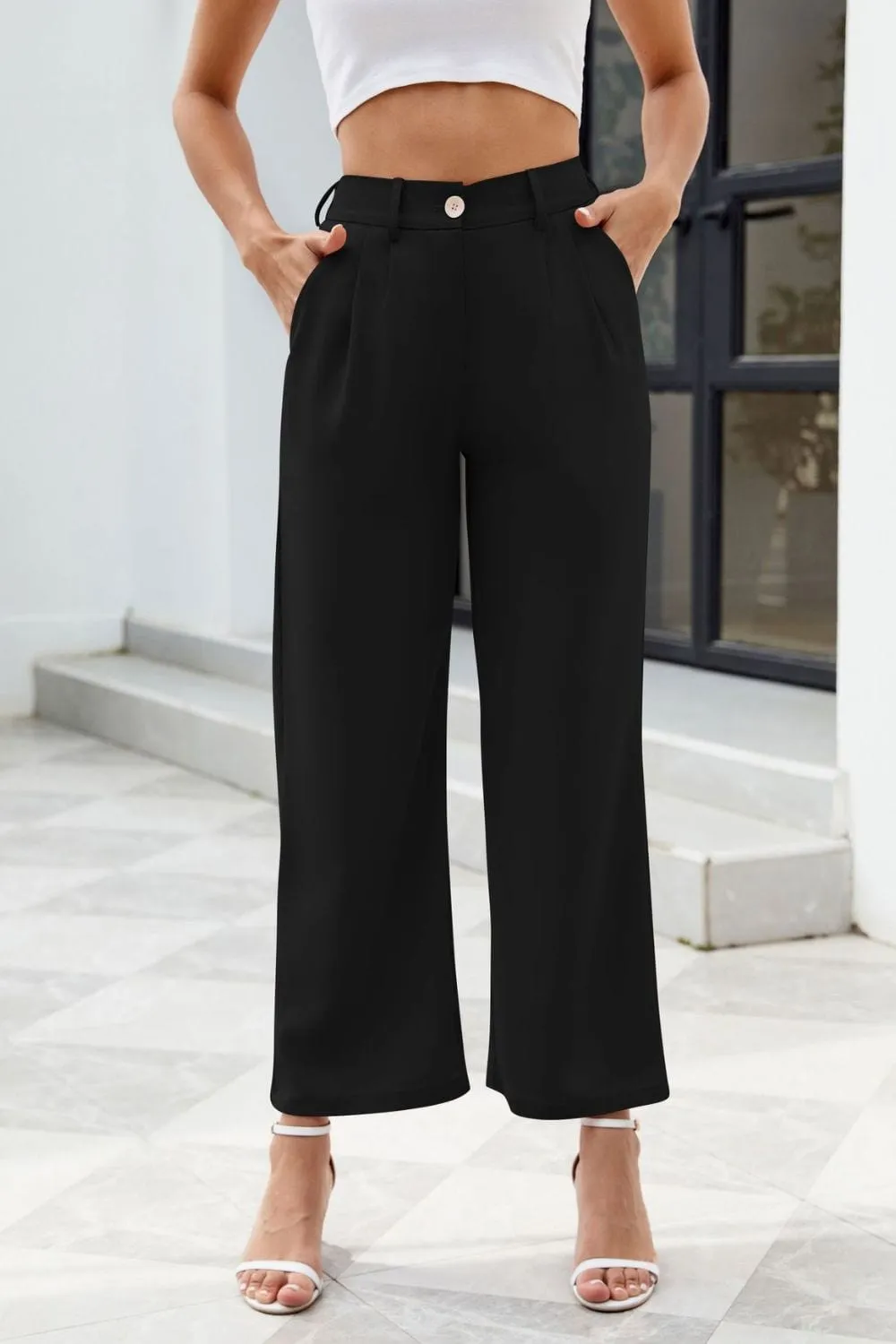 GYPSY - Pocketed High Waist Pants