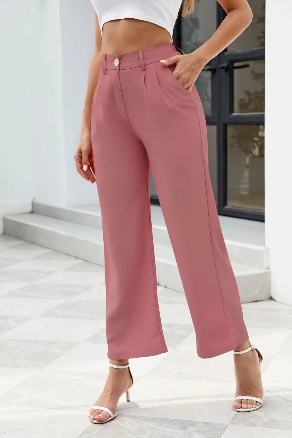 GYPSY - Pocketed High Waist Pants